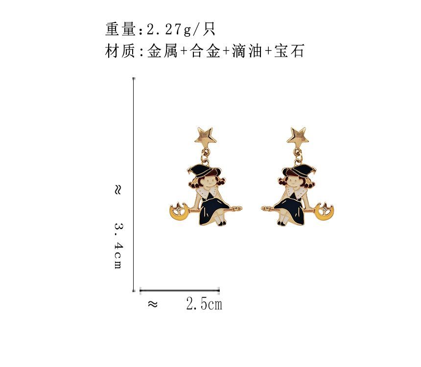 Clip / On Enamel Earring Drop Halloween