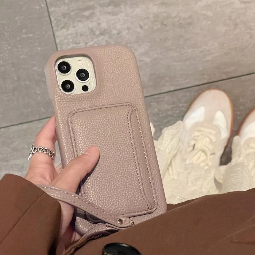 Holder Card Phone Faux Case Leather