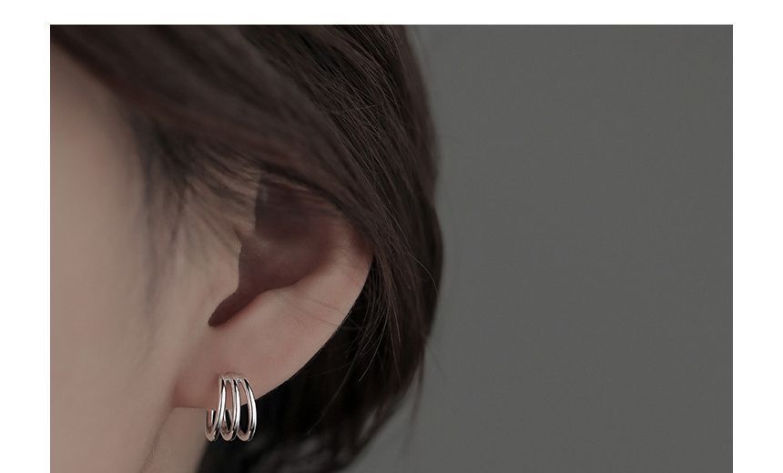 925 Sterling Silver Layered Earring