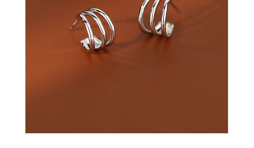 925 Sterling Silver Layered Earring