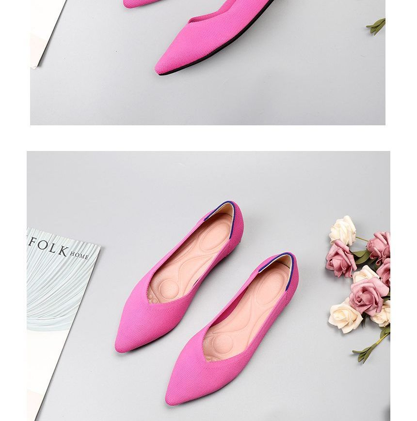 Pointy-Toe Flats Knit