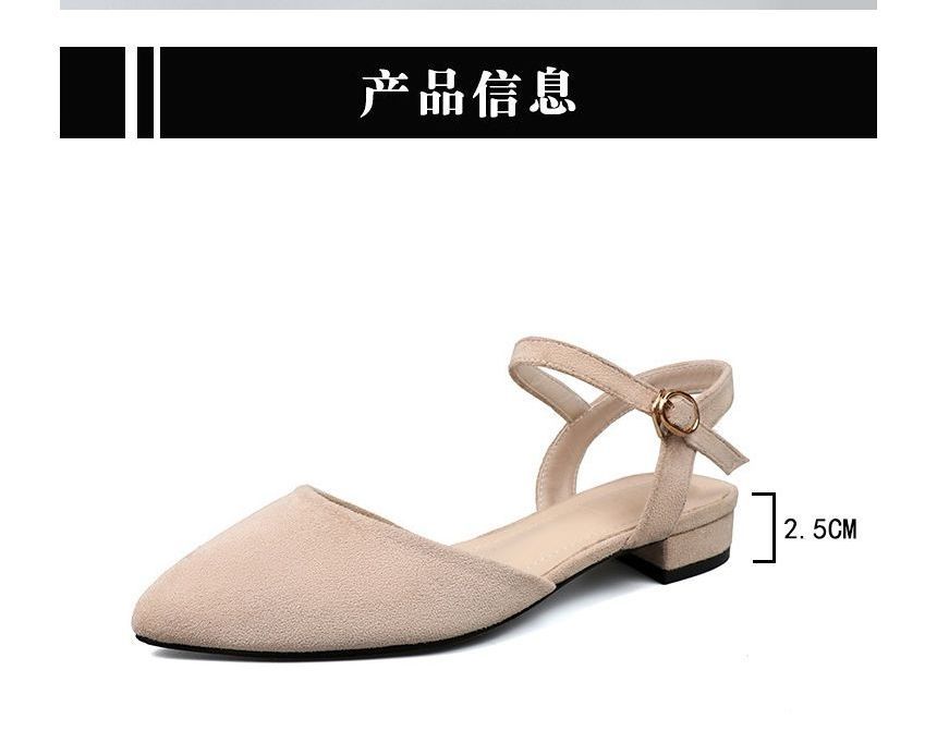 Pointy-Toe Ankle Sandals Heel Strap Chunky