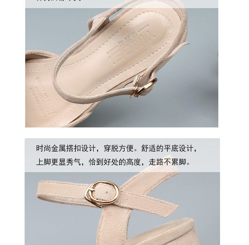 Pointy-Toe Ankle Sandals Heel Strap Chunky