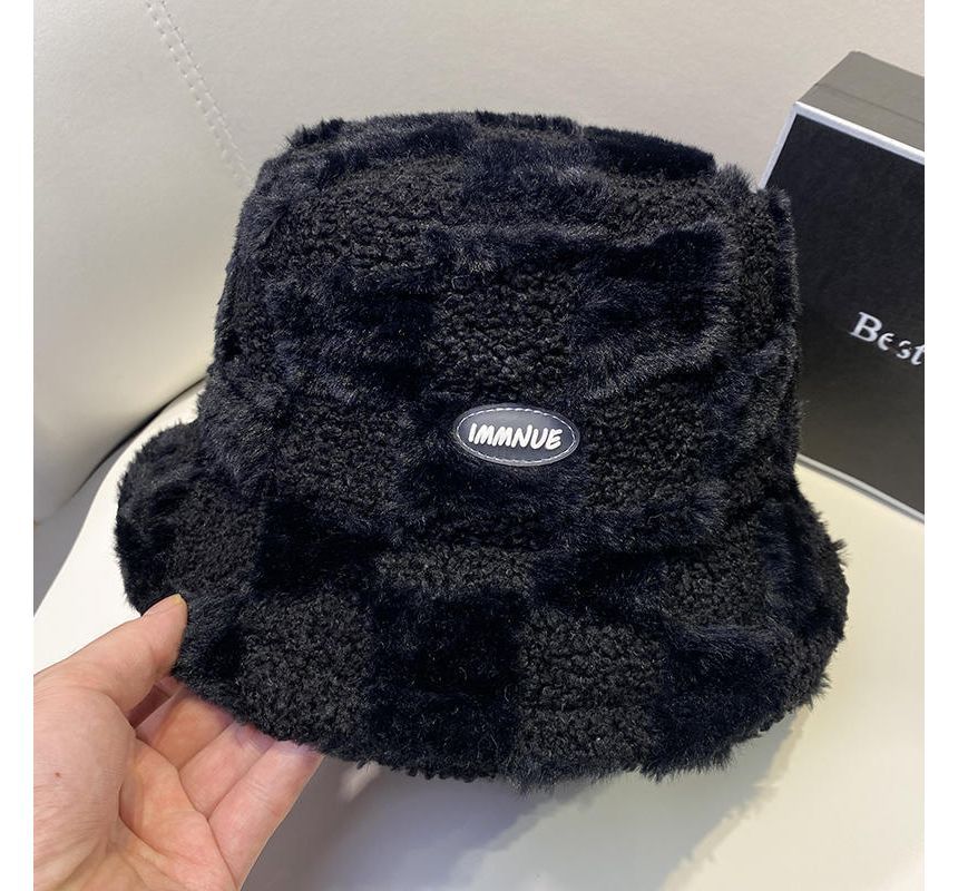 Bucket Fluffy Plain Hat