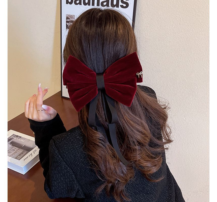 Bow Velvet Hair Clip