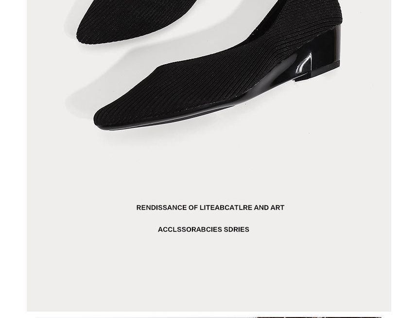 Pointed Wedge-Heel Pumps