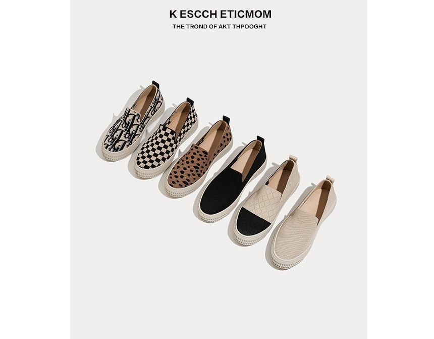 Slip-Ons Knit Flat