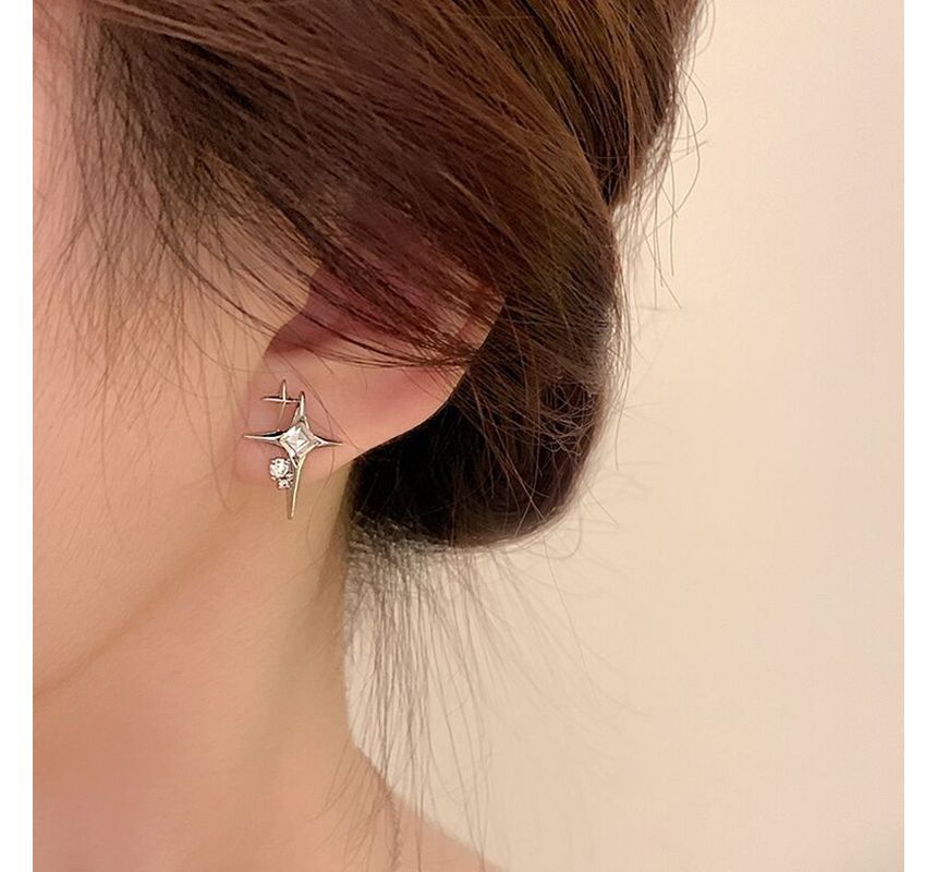 Alloy Star Earring Rhinestone