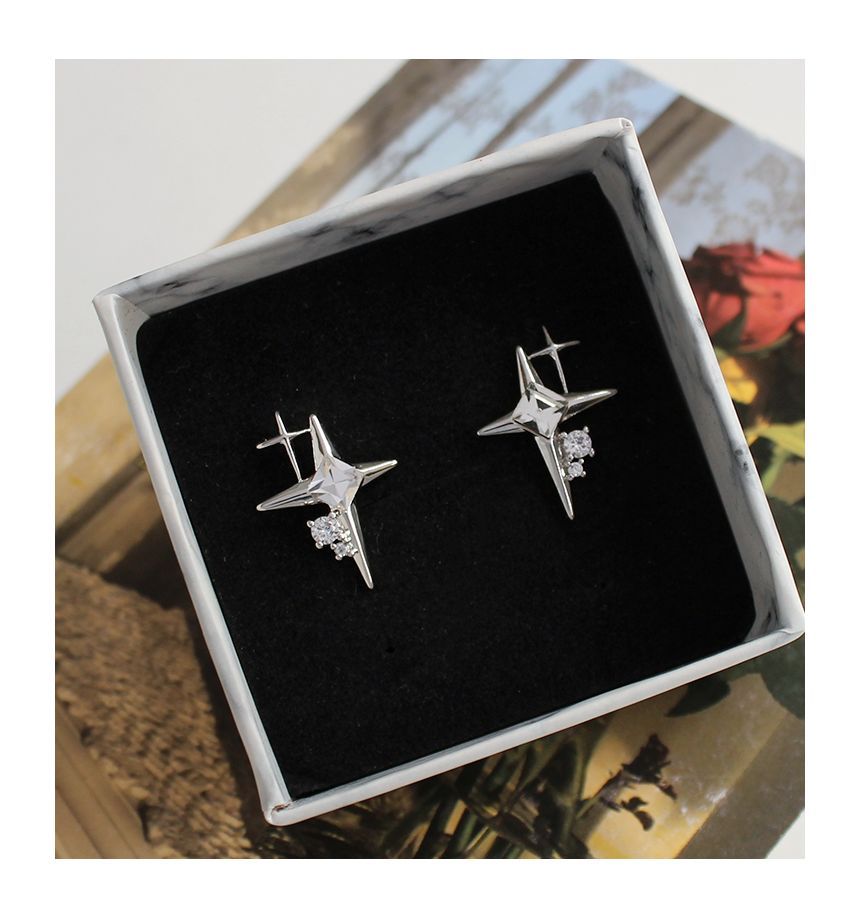 Alloy Star Earring Rhinestone