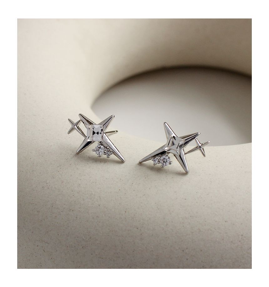Alloy Star Earring Rhinestone