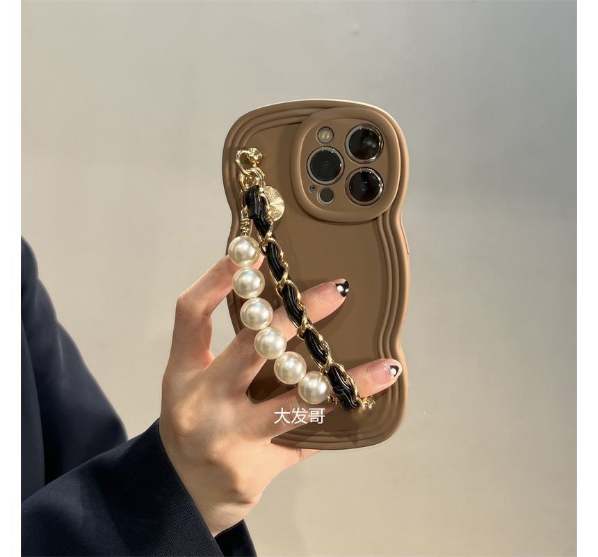 Phone Faux Case Pearl Chain