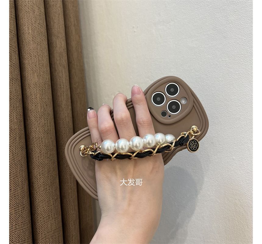 Phone Faux Case Pearl Chain