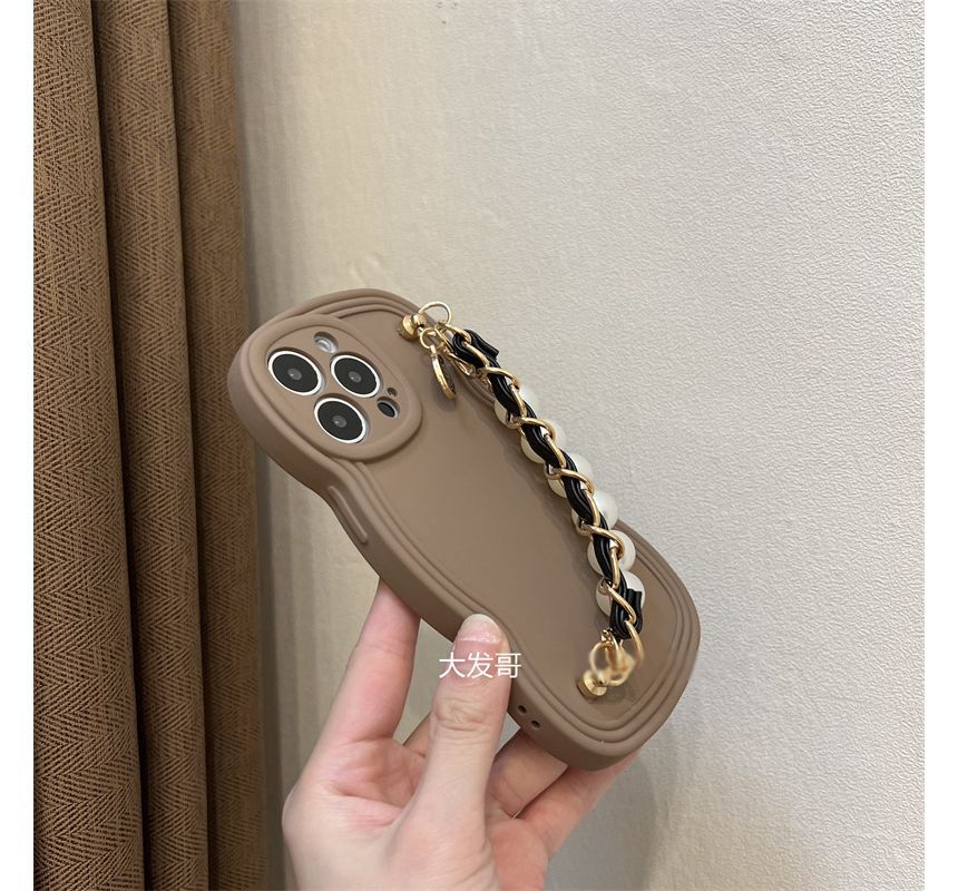 Phone Faux Case Pearl Chain