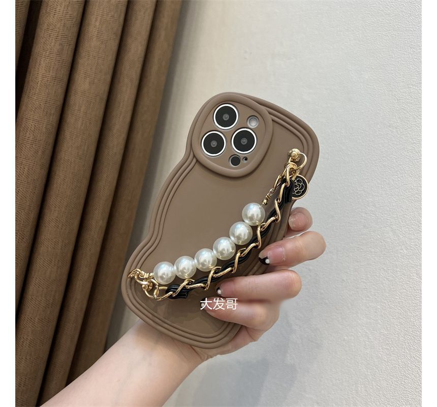 Phone Faux Case Pearl Chain
