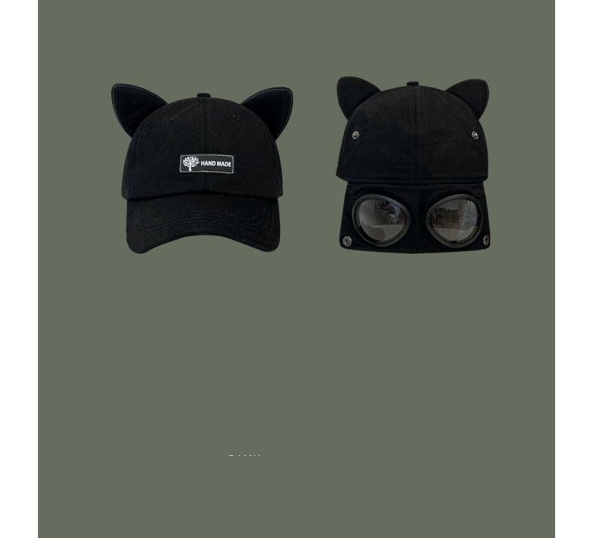 Cap Ear Goggles Baseball Aviator Cat with
