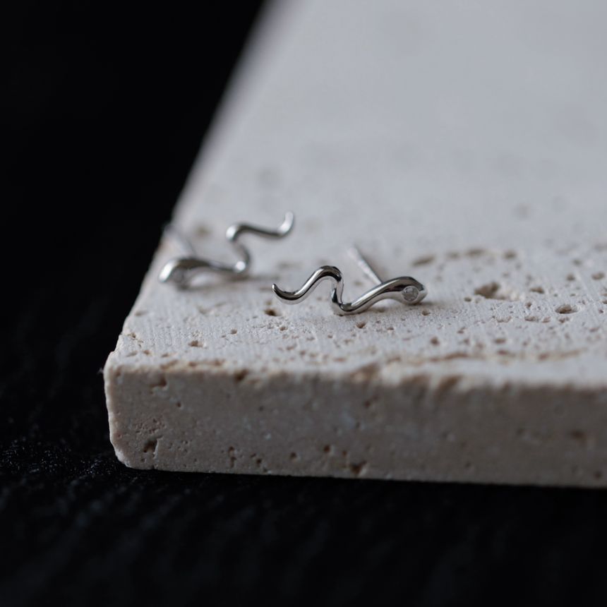 Snake Sterling Silver Earring