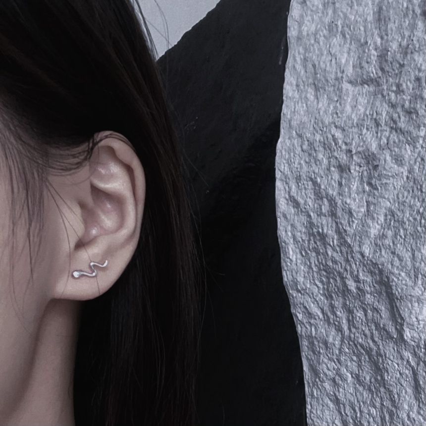 Snake Sterling Silver Earring