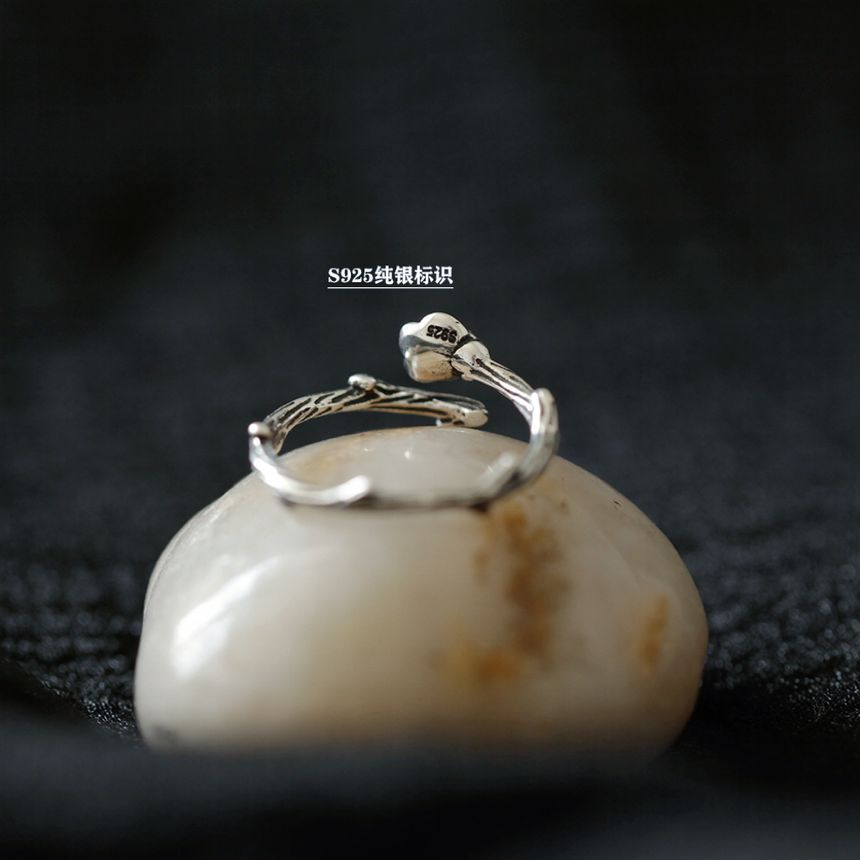 Ring Silver Open Rose Sterling