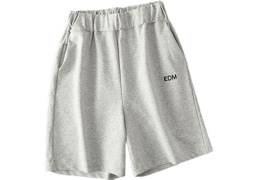 Embroidered Shorts Letter High Waist