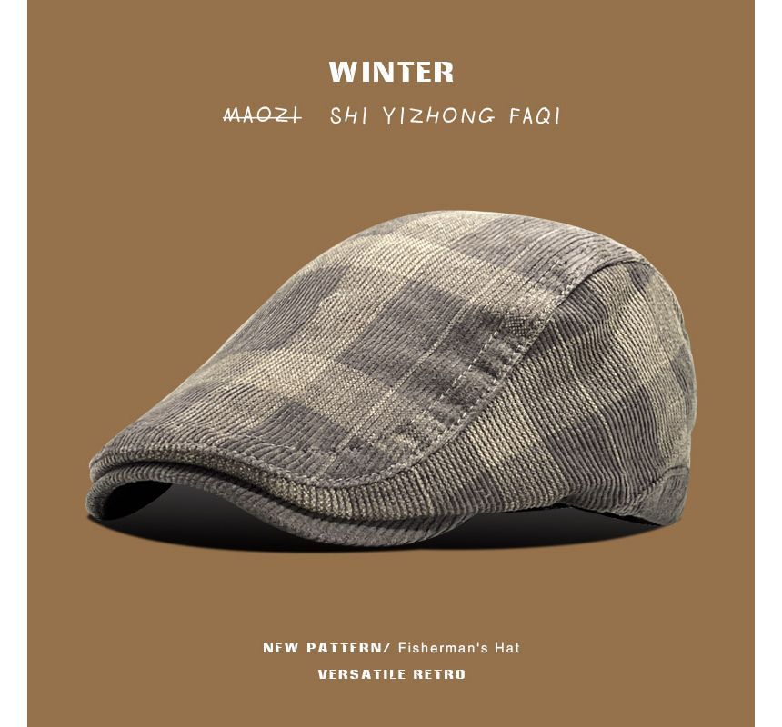 Plaid Cap Newsboy