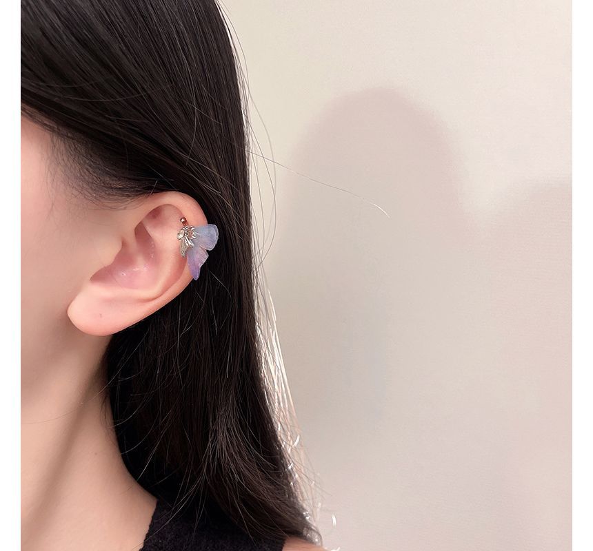 Rhinestone Butterfly Earring Cuff