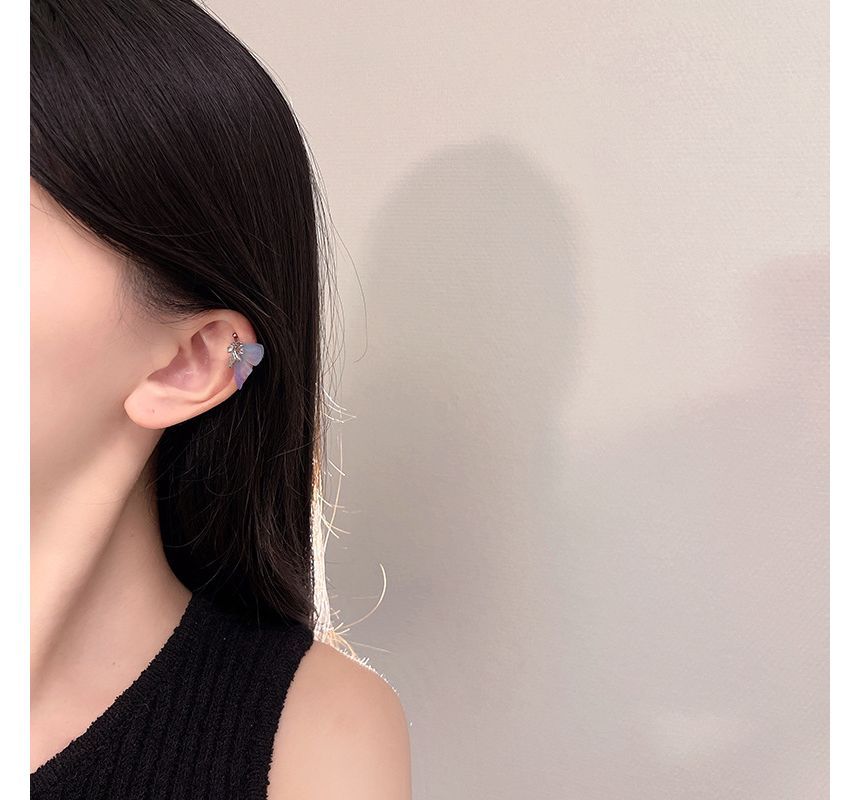 Rhinestone Butterfly Earring Cuff