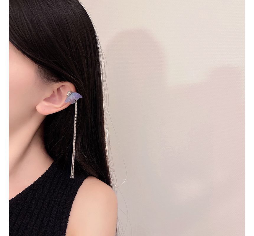 Rhinestone Butterfly Earring Cuff