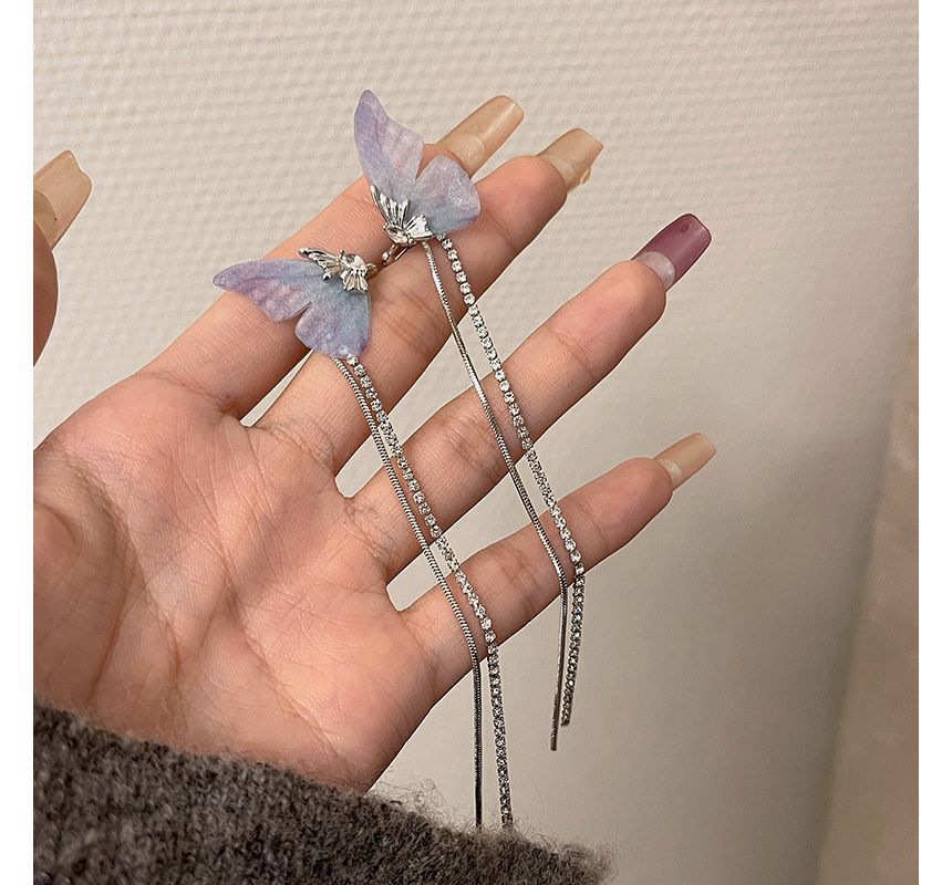 Rhinestone Butterfly Earring Cuff