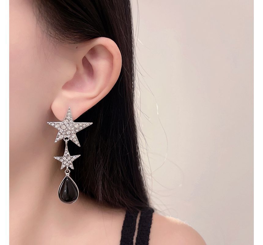 Drop Star Rhinestone Earring