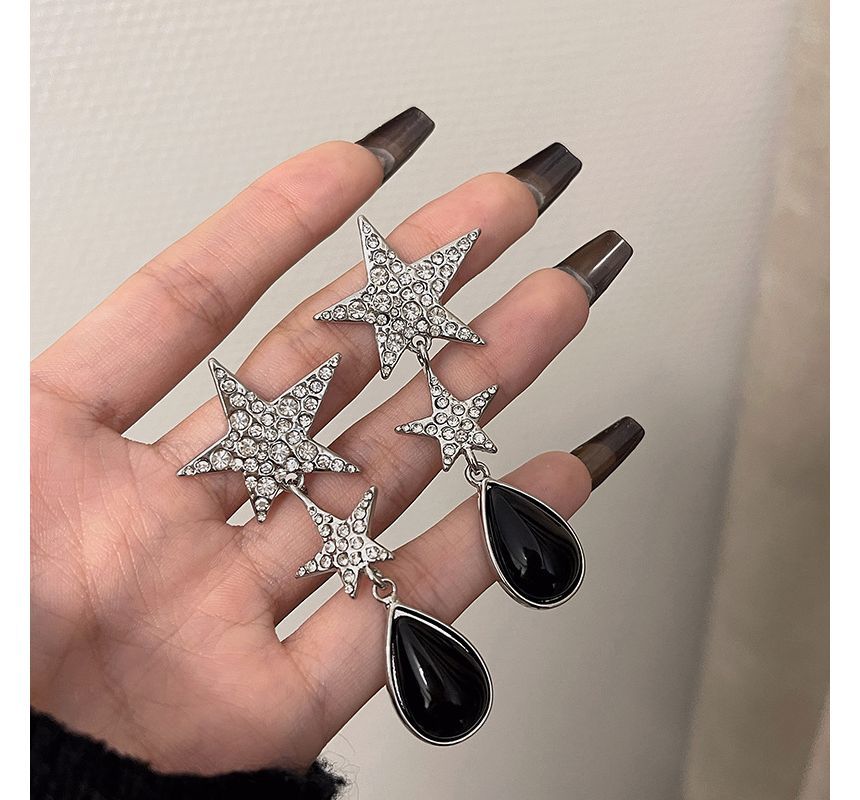 Drop Star Rhinestone Earring