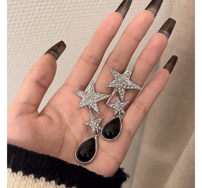 Drop Star Rhinestone Earring
