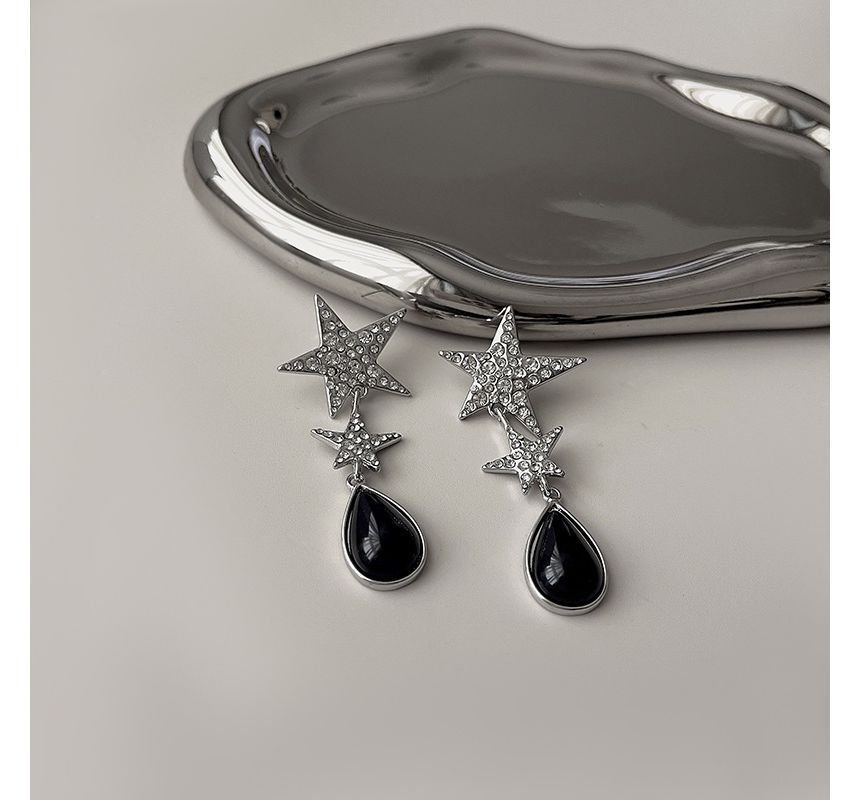 Drop Star Rhinestone Earring