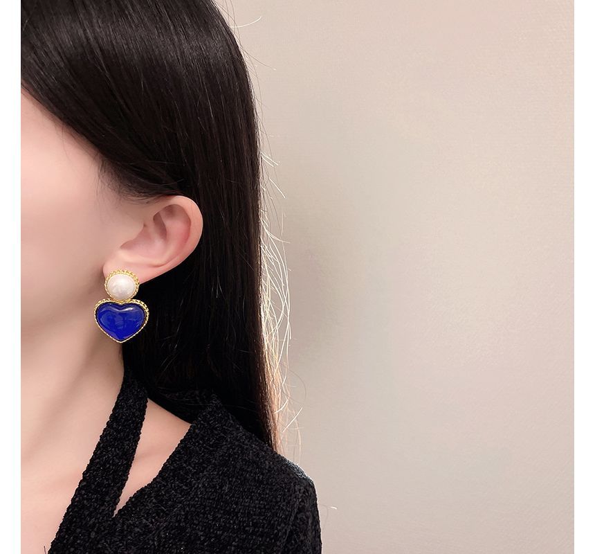 Earring Tone Heart Drop Two