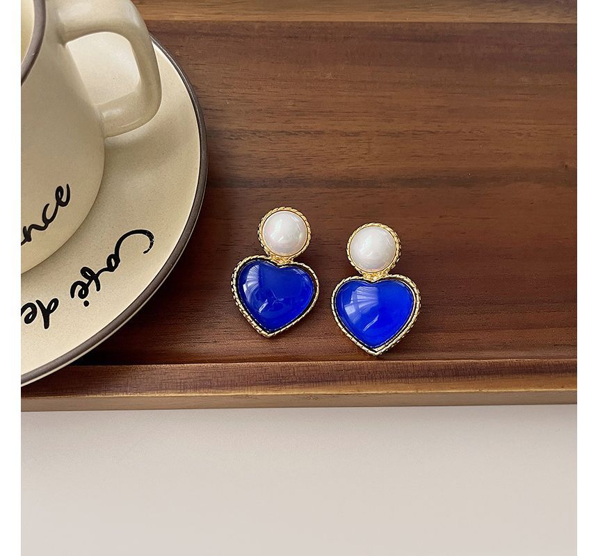 Earring Tone Heart Drop Two