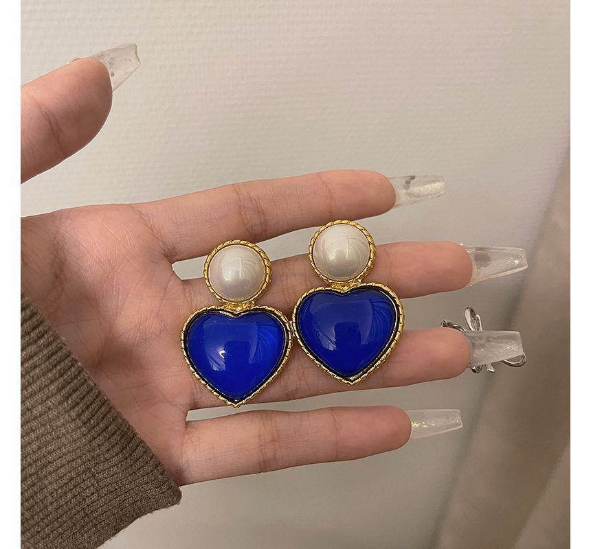 Earring Tone Heart Drop Two