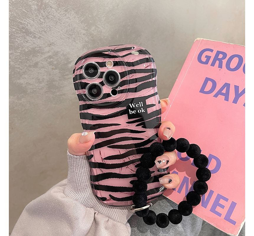Chain Case Hand Phone Zebra Print