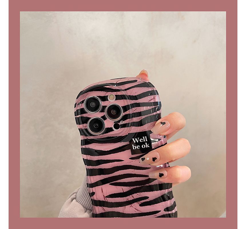 Chain Case Hand Phone Zebra Print