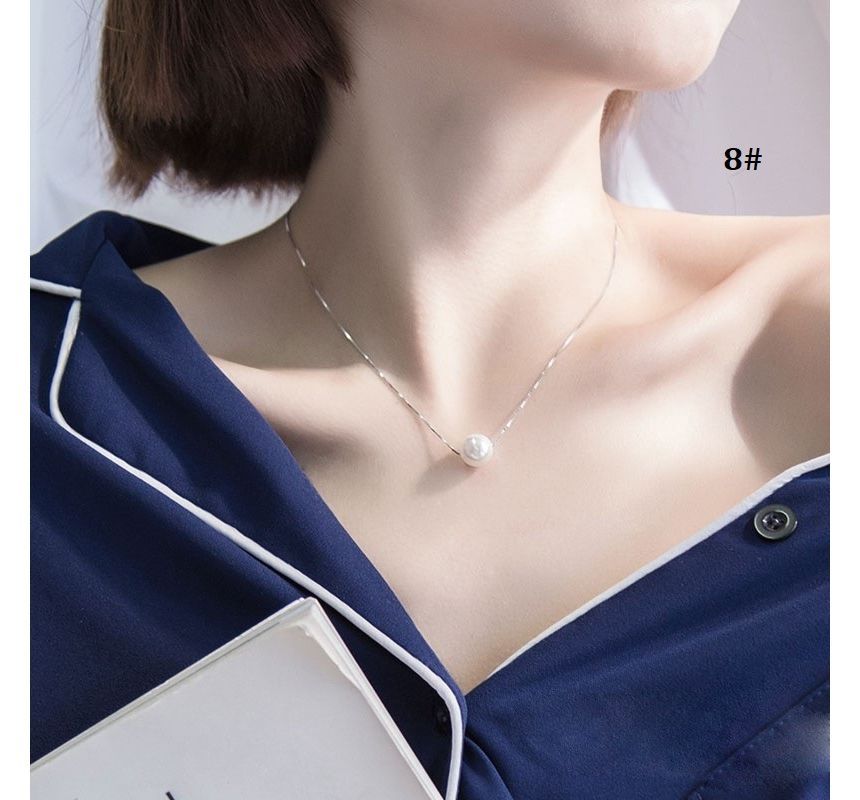 Alloy Faux Pearl Necklace