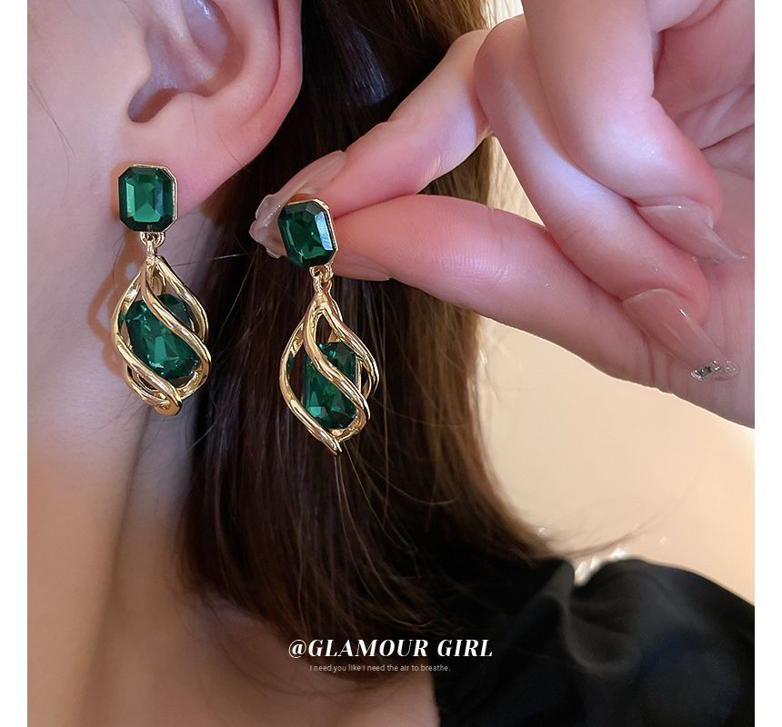 Earring Dangle Faux Crystal Alloy