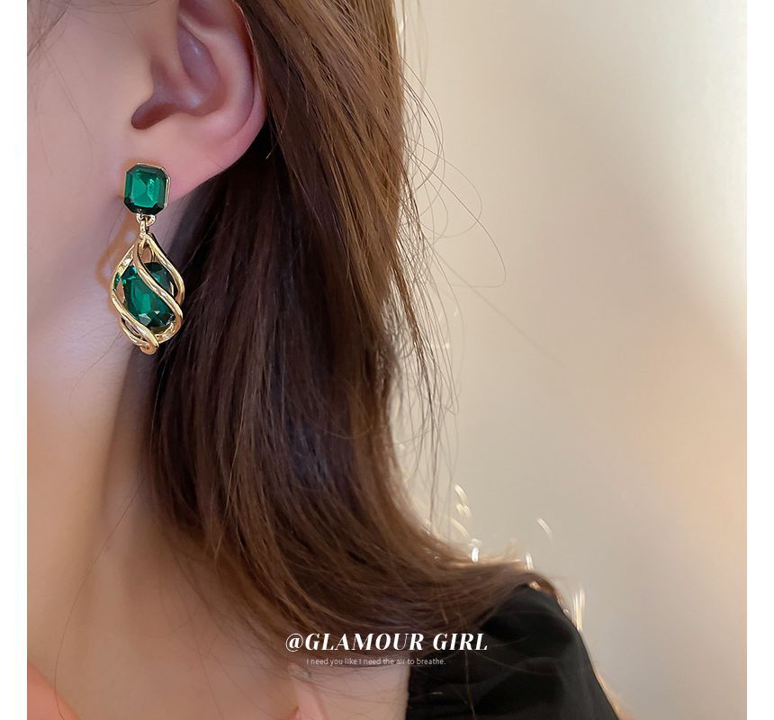 Earring Dangle Faux Crystal Alloy