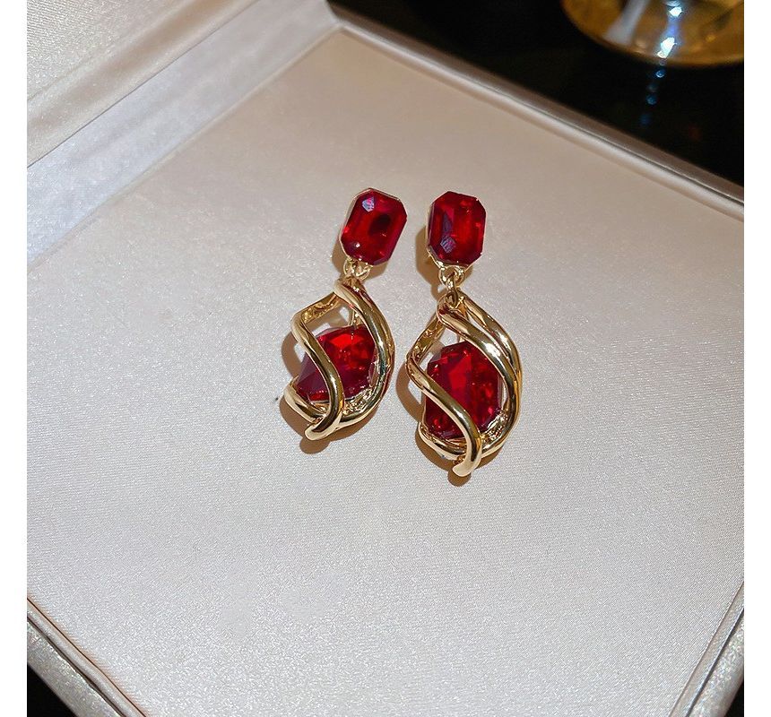 Earring Dangle Faux Crystal Alloy