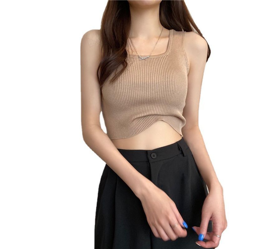 Plain Tank Square Neck Top