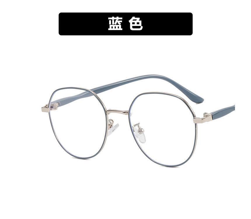 Eyeglasses Blocking Round Light Blue Frame