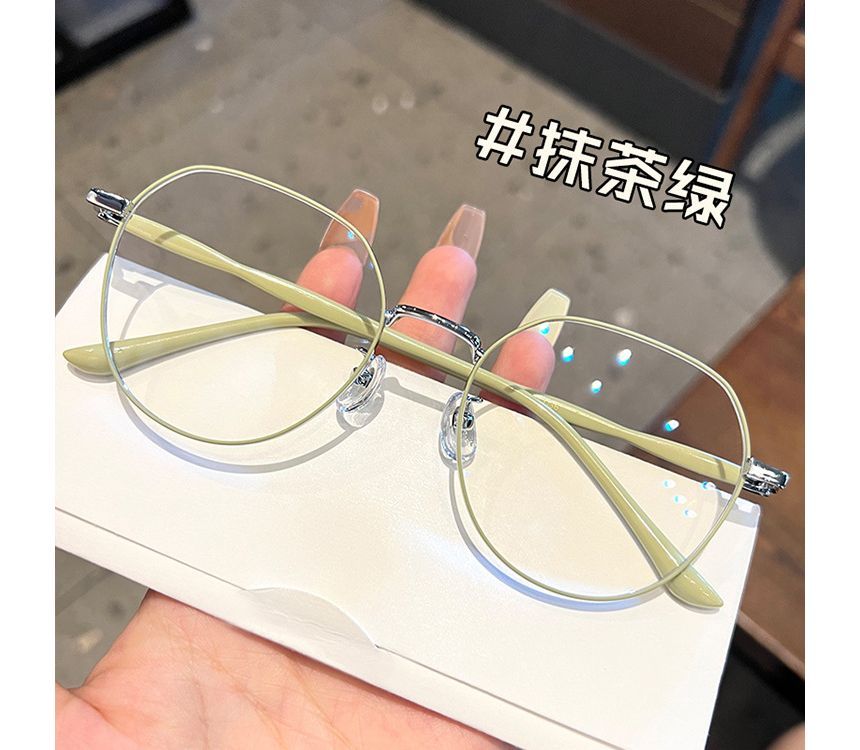 Eyeglasses Blocking Round Light Blue Frame