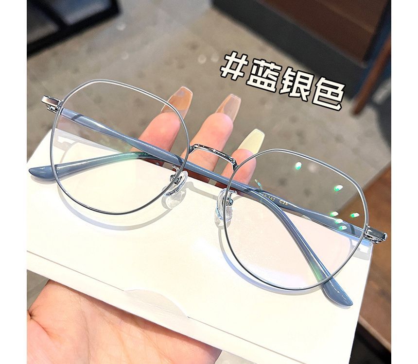 Eyeglasses Blocking Round Light Blue Frame