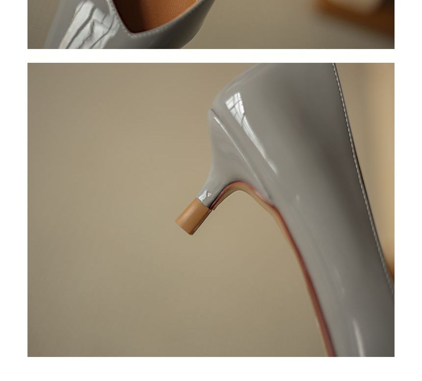 Pumps Kitten Heel Patent Pointed