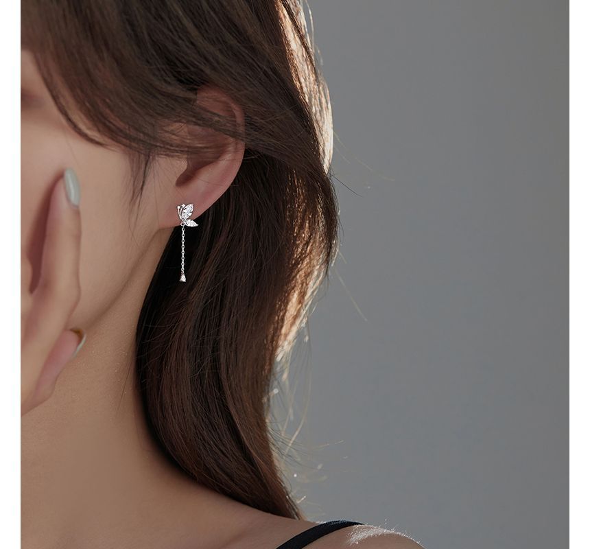 Sterling Silver Dangle Earring Butterfly