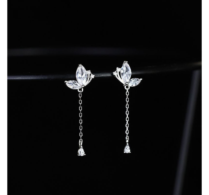 Sterling Silver Dangle Earring Butterfly