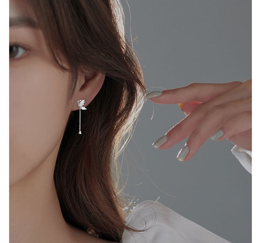 Sterling Silver Dangle Earring Butterfly