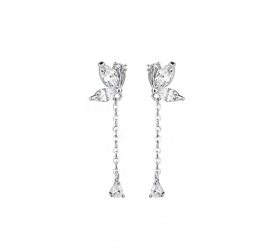 Sterling Silver Dangle Earring Butterfly